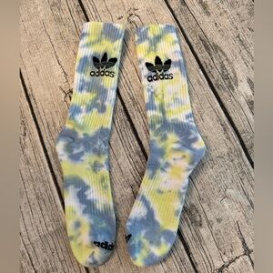 NEW. Never used Adidas crew socks. Tie dye design.
